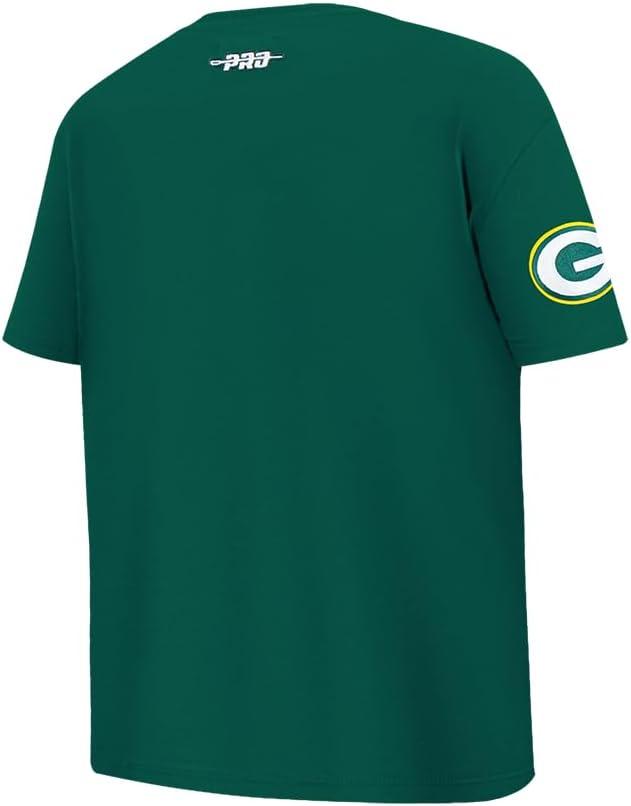 imagePro Standard Big Boys NFL Green Bay Packers Classic Chenille Short Sleeve Tee Forest Green S