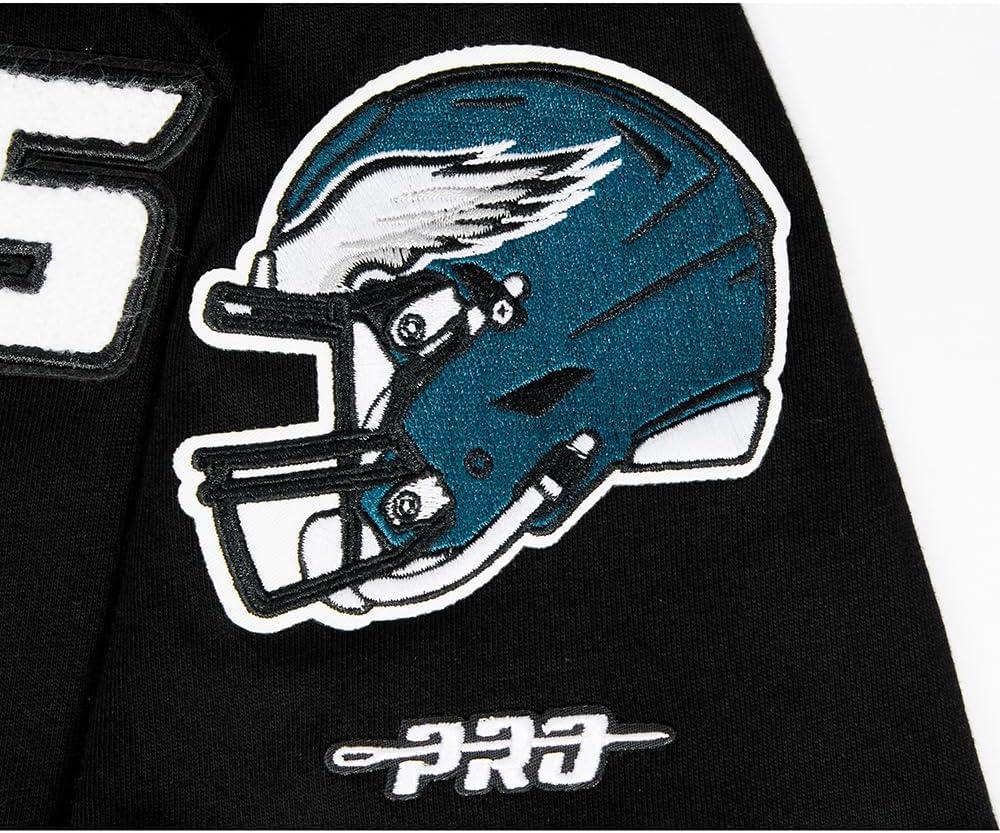 imagePro Standard Big Boys NFL Philadelphia Eagles Classic Chenille Short Sleeve Tee Black XL