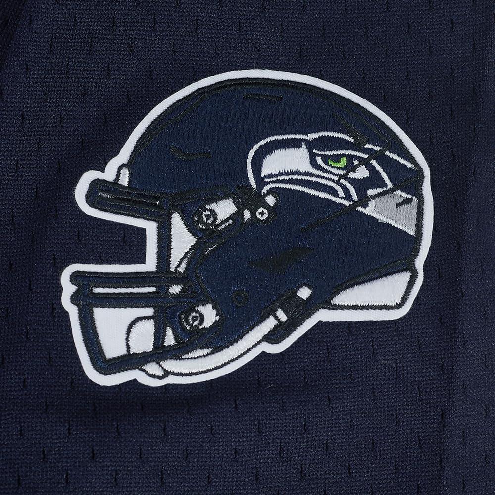 imagePro Standard Big Boys NFL Seattle Seahawks Mesh Button Down Mesh Top Midnight Navy XL