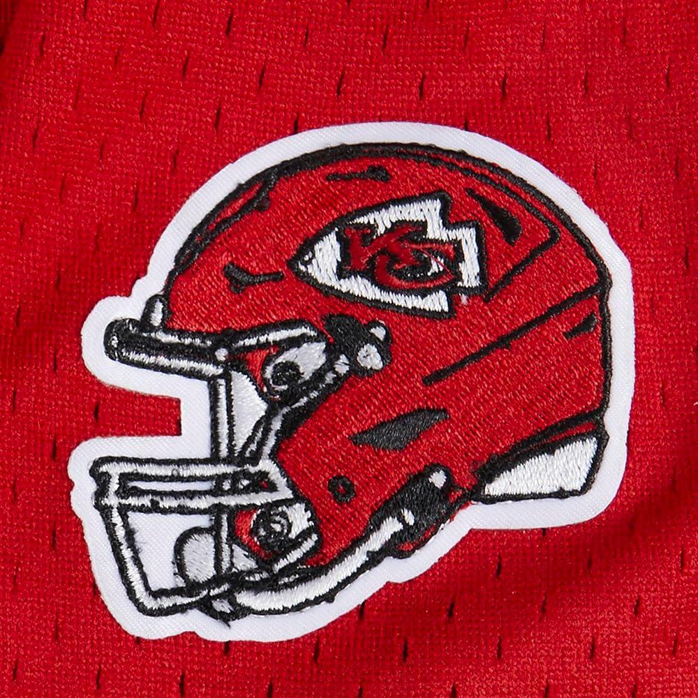 imagePro Standard Little Boys NFL Kansas City Chiefs Mesh Button Down Mesh Top RedBlack