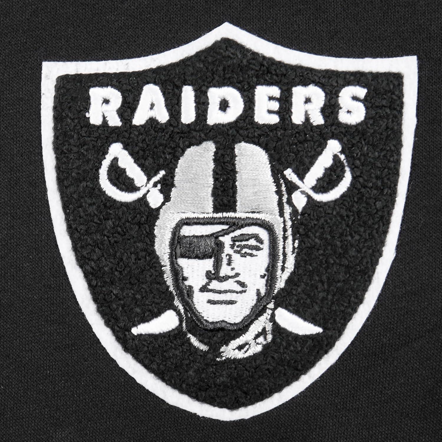 imagePro Standard Little Boys NFL Las Vegas Raiders Classic Chenille Pull Over Hoodie Black