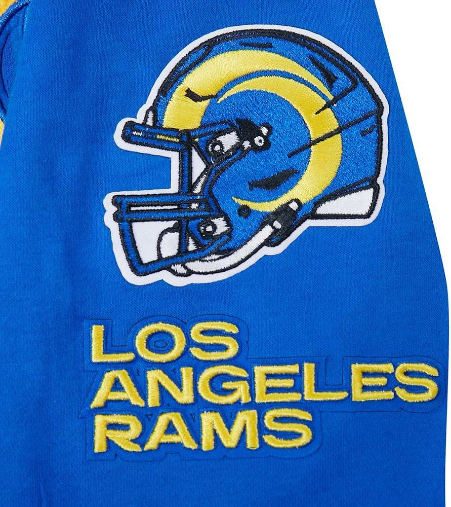 imagePro Standard Little Boys NFL Los Angeles Rams Classic Chenille Full Zip Hoodie Royal Blue