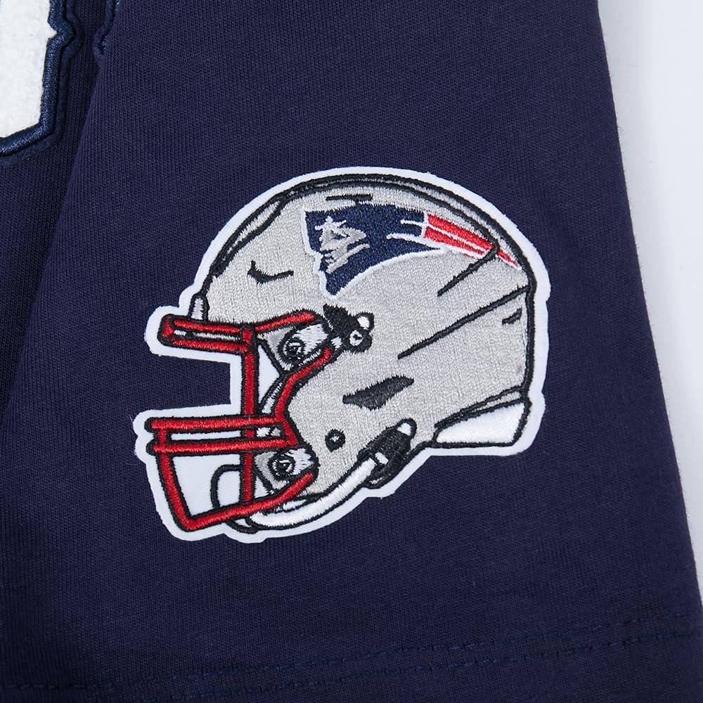 imagePro Standard Little Boys NFL New England Patriots Classic Chenille Short Sleeve Tee Midnight Navy