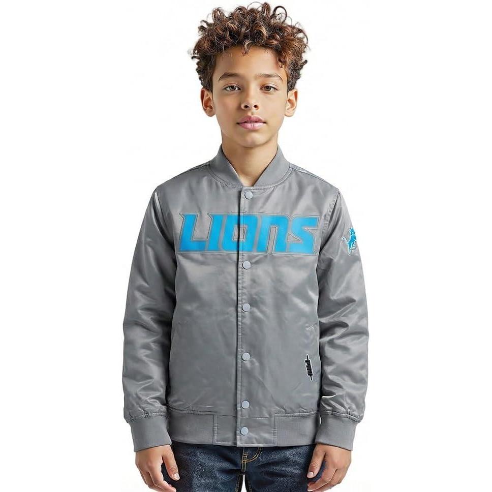 imagePro Standard Little Boys NFL Classic Chenille Satin JacketGray