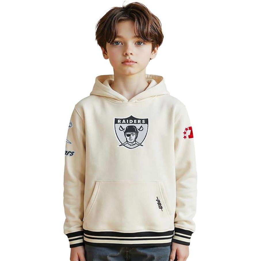 imagePro Standard Little Boys NFL Las Vegas Raiders Retro Classics Pull Over Hoodie
