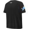 Pro Standard Big Boys NFL Detroit Lions Classic Chenille Short Sleeve Tee Black M