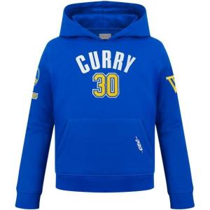 Pro Standard Big Boys NBA Golden State Warriors Stephen Curry #30 Classic Player Pull Over Hoodie Royal Blue L