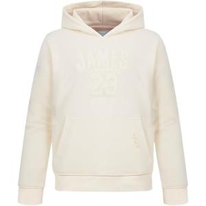 Pro Standard Big Boys NBA Los Angeles Lakers Lebron James #23 Neutrals Player Pull Over Hoodie Eggshell M
