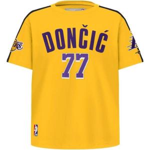 Pro Standard Big Boys NBA Los Angeles Lakers Luka Doncic #77 Classic Player Short Sleeve Taping Tee Yellow/Black L
