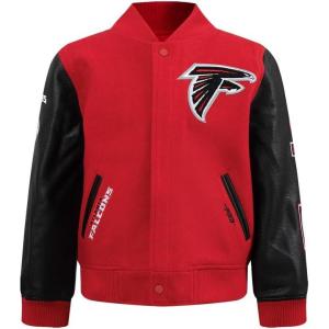 Pro Standard Big Boys NFL Atlanta Falcons Classic Chenille Varsity Jacket Red/Black L