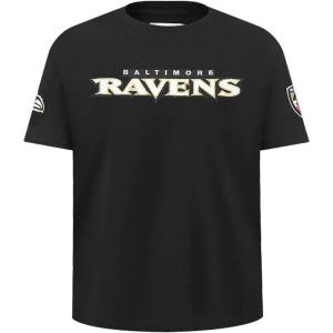 Pro Standard Big Boys NFL Baltimore Ravens Classic Chenille Short Sleeve Tee Black M