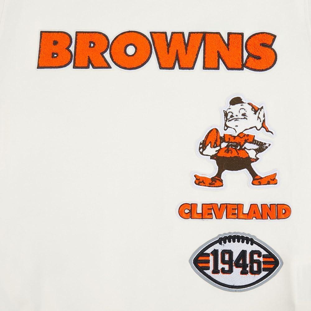 imagePro Standard Mens NFL Retro Classics Short Sleeve TeeEggshell Brown