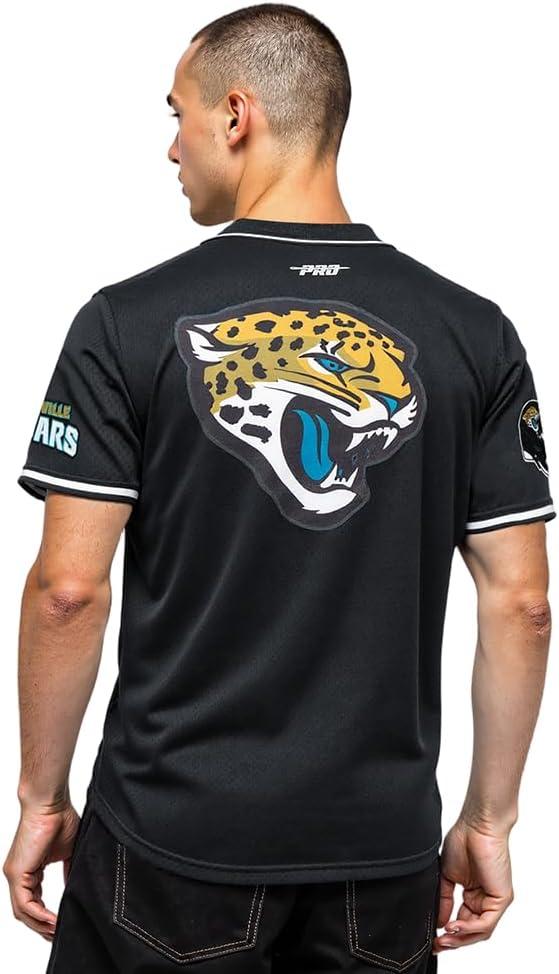 imagePro Standard Mens NFL Script Tail Button Down Mesh TopBlack