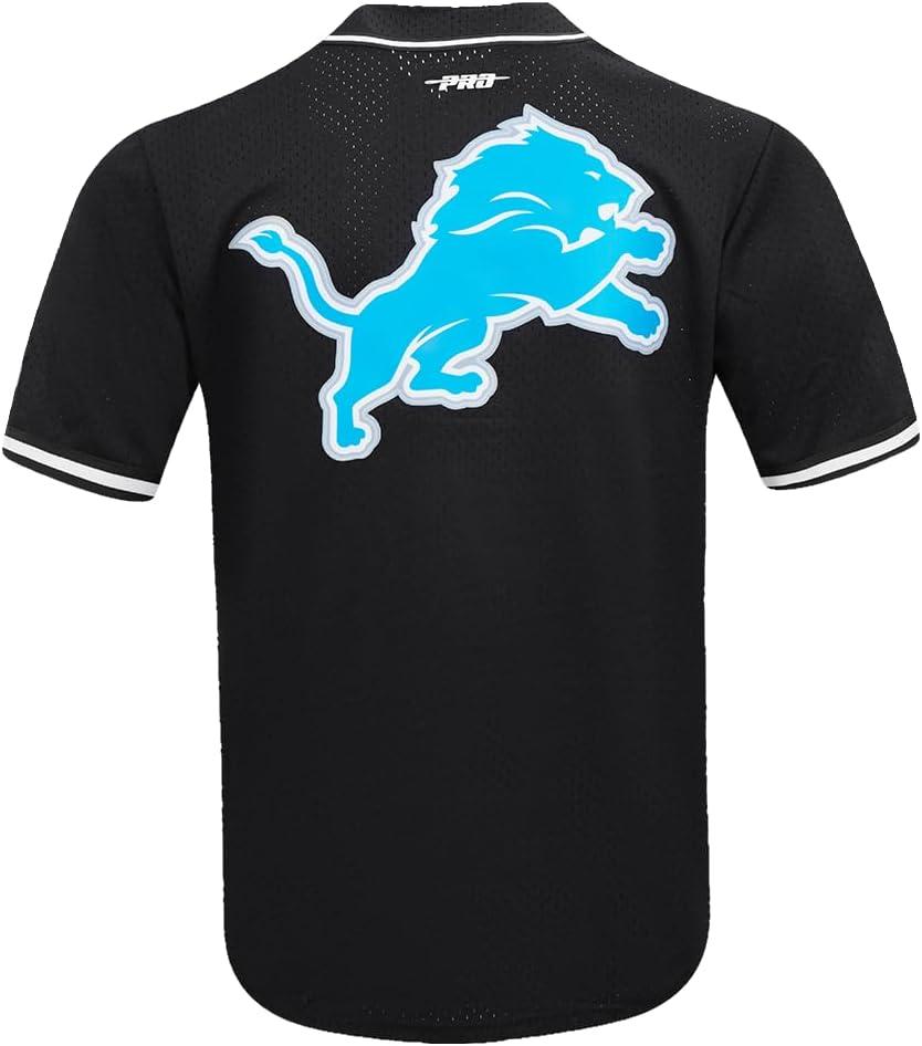 imagePro Standard Mens NFL Script Tail Button Down Mesh TopBlack