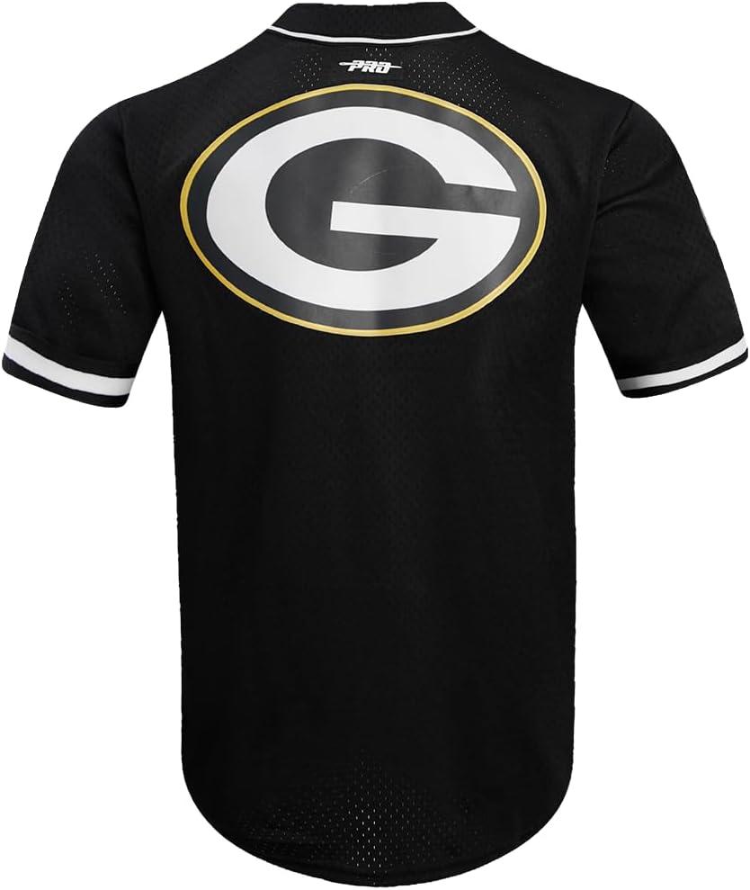 imagePro Standard Mens NFL Script Tail Button Down Mesh TopBlack