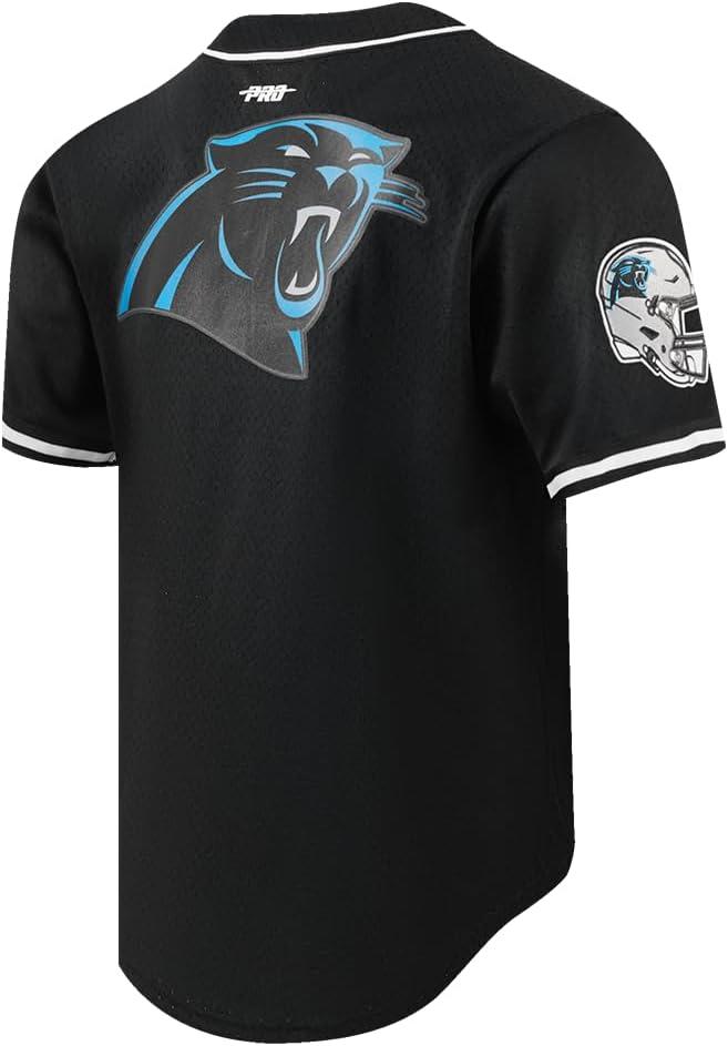 imagePro Standard Mens NFL Script Tail Button Down Mesh TopBlack