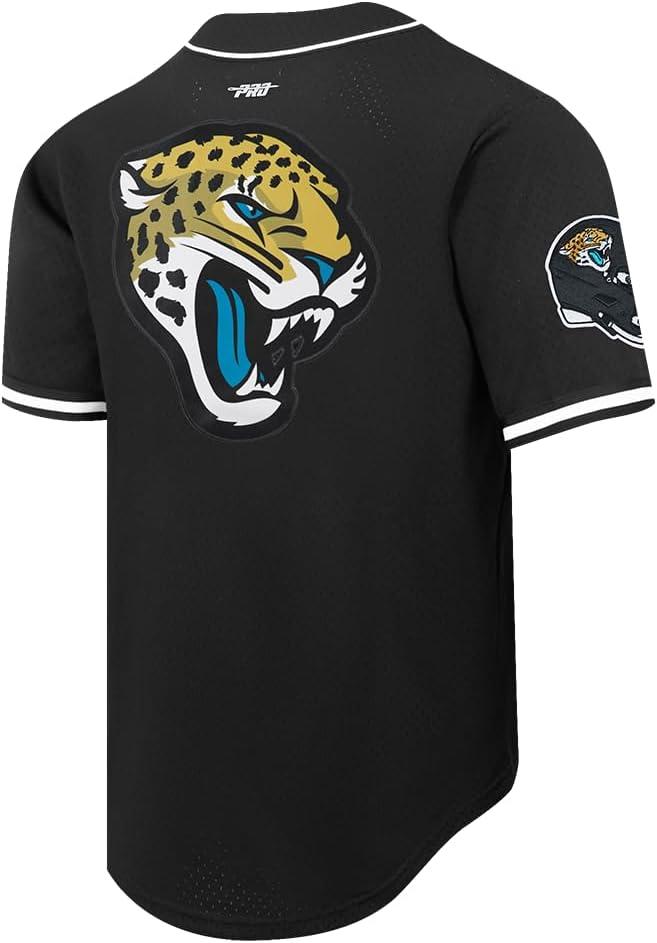imagePro Standard Mens NFL Script Tail Button Down Mesh TopBlack