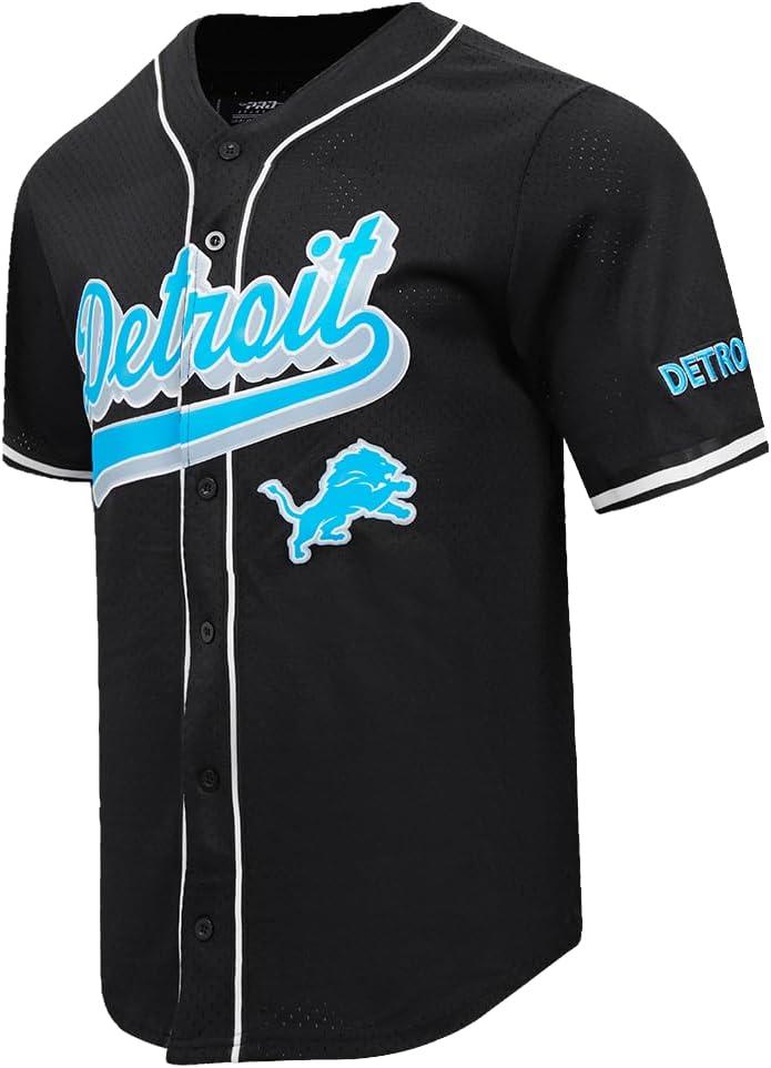 imagePro Standard Mens NFL Script Tail Button Down Mesh TopBlack