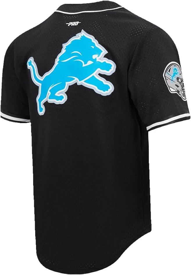 imagePro Standard Mens NFL Script Tail Button Down Mesh TopBlack