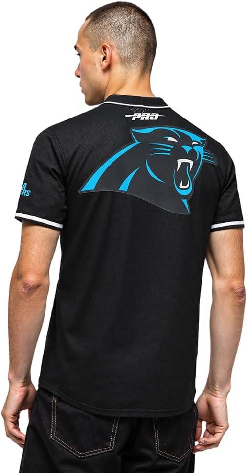 imagePro Standard Mens NFL Script Tail Button Down Mesh TopBlack