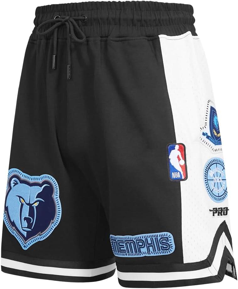 imagePro Standard NBA Mens Mens NBA DIY Pick Stitch Cotton Double Knit Athletic ShortBlack