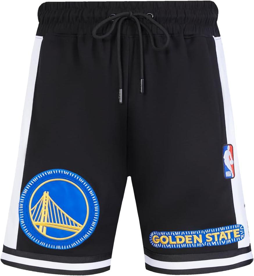imagePro Standard NBA Mens Mens NBA DIY Pick Stitch Cotton Double Knit Athletic ShortBlack