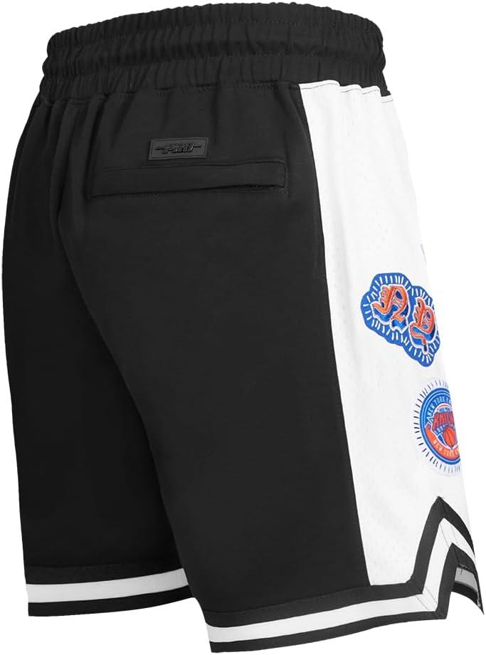 imagePro Standard NBA Mens Mens NBA DIY Pick Stitch Cotton Double Knit Athletic ShortBlack
