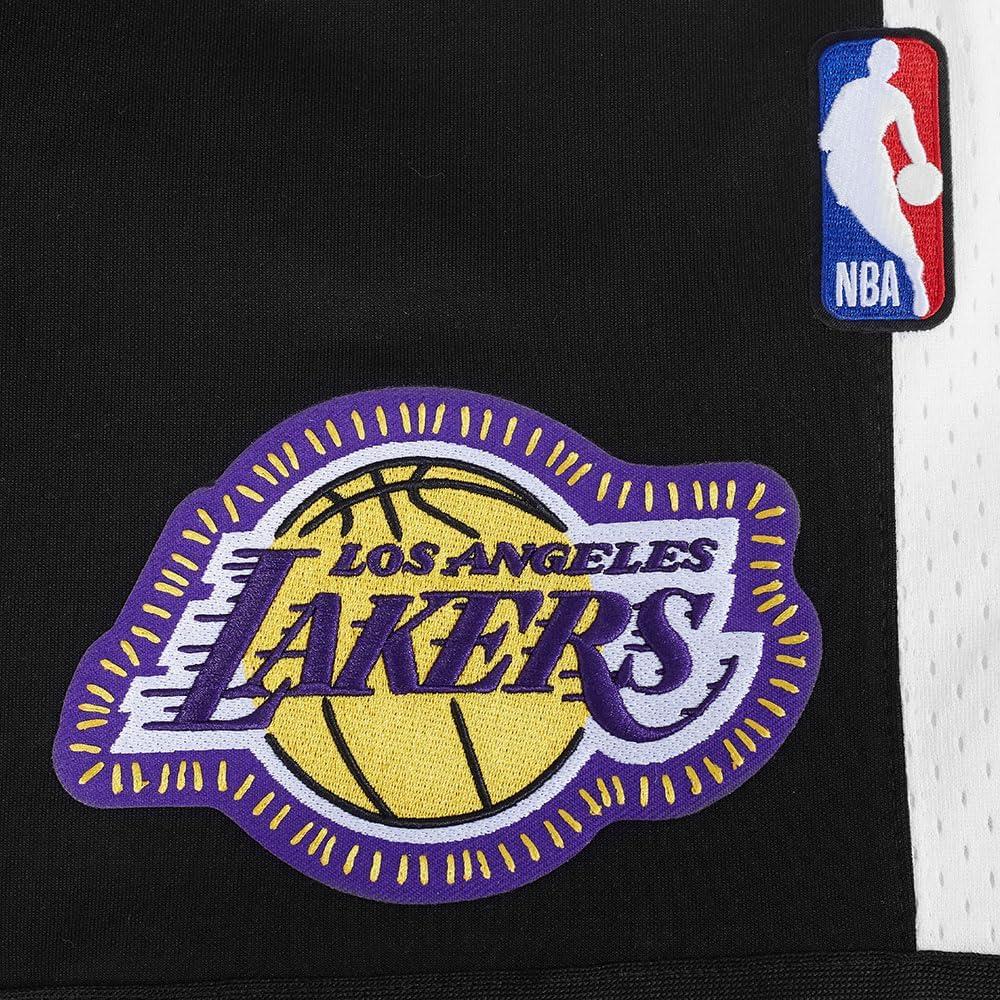 imagePro Standard NBA Mens Mens NBA DIY Pick Stitch Cotton Double Knit Athletic ShortBlack