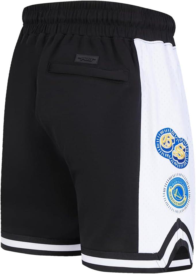 imagePro Standard NBA Mens Mens NBA DIY Pick Stitch Cotton Double Knit Athletic ShortBlack