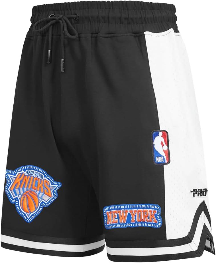 imagePro Standard NBA Mens Mens NBA DIY Pick Stitch Cotton Double Knit Athletic ShortBlack