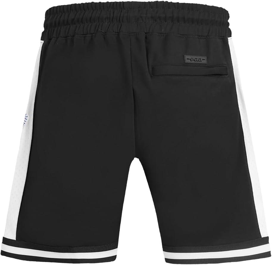 imagePro Standard NBA Mens Mens NBA DIY Pick Stitch Cotton Double Knit Athletic ShortBlack