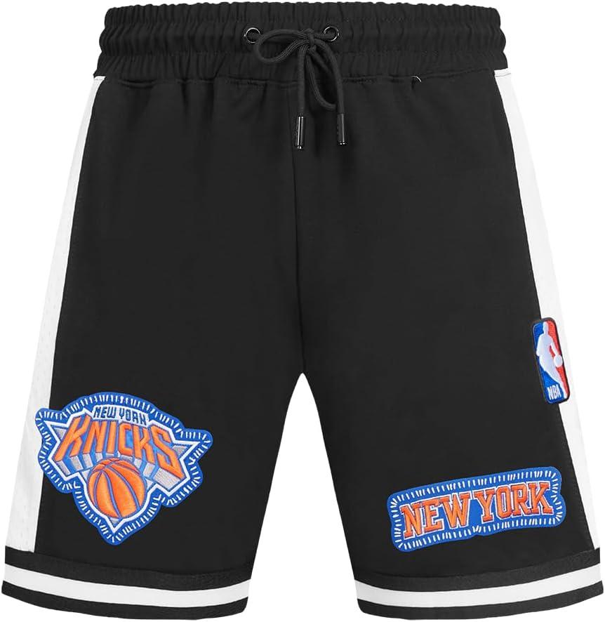imagePro Standard NBA Mens Mens NBA DIY Pick Stitch Cotton Double Knit Athletic ShortBlack