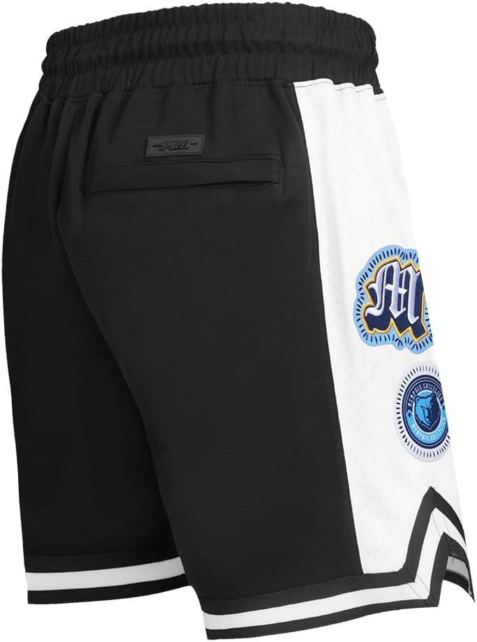 imagePro Standard NBA Mens Mens NBA DIY Pick Stitch Cotton Double Knit Athletic ShortBlack