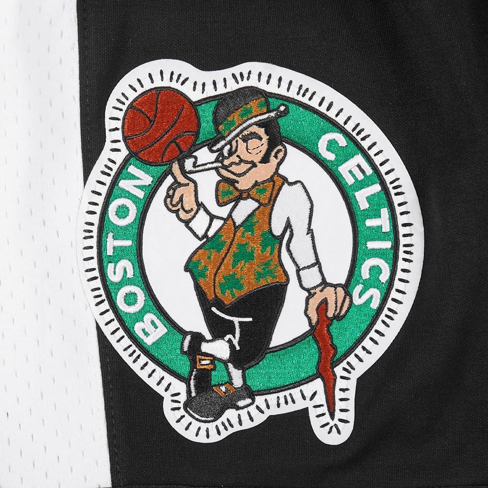 imagePro Standard NBA Mens Mens NBA DIY Pick Stitch Cotton Double Knit Athletic ShortBlack