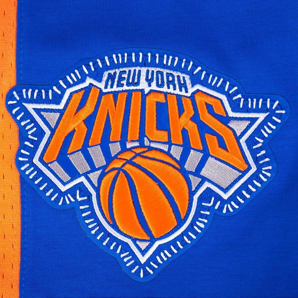 imagePro Standard NBA Mens Mens NBA DIY Pick Stitch Cotton Double Knit Athletic ShortRoyal BlueOrange