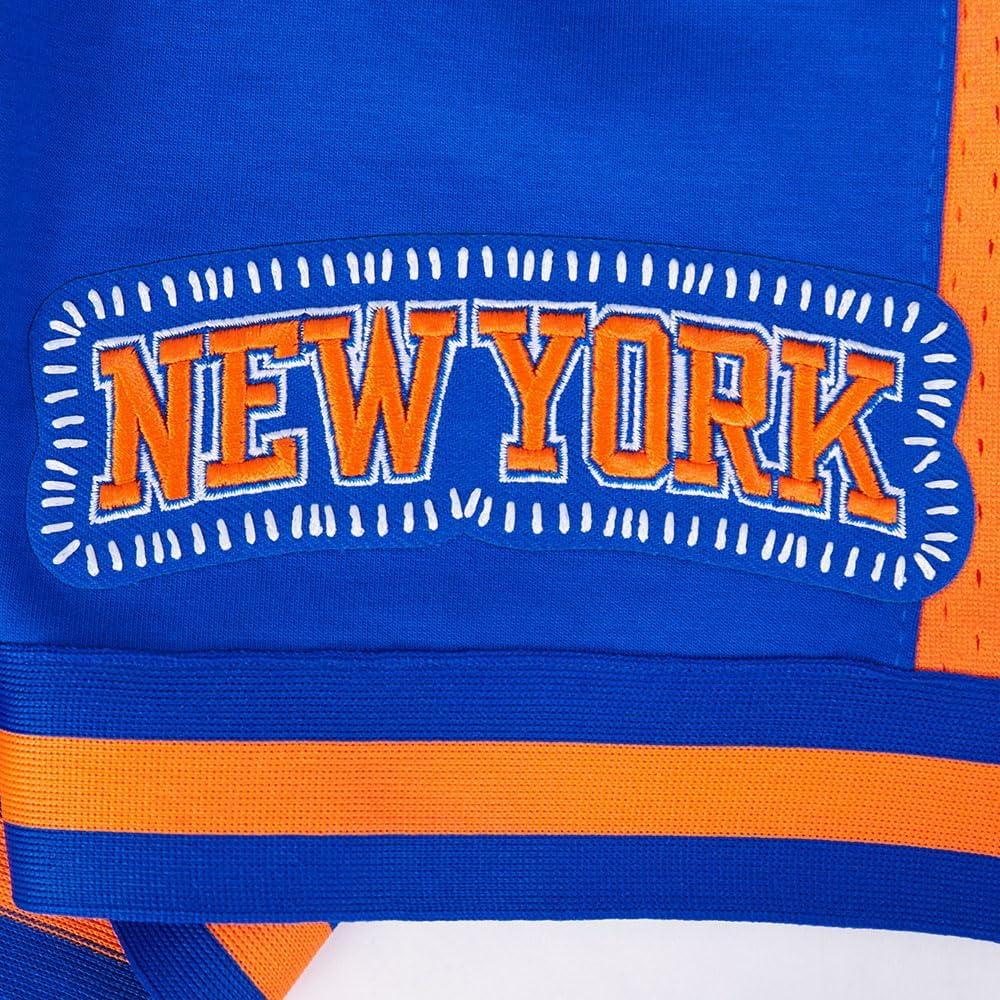 imagePro Standard NBA Mens Mens NBA DIY Pick Stitch Cotton Double Knit Athletic ShortRoyal BlueOrange