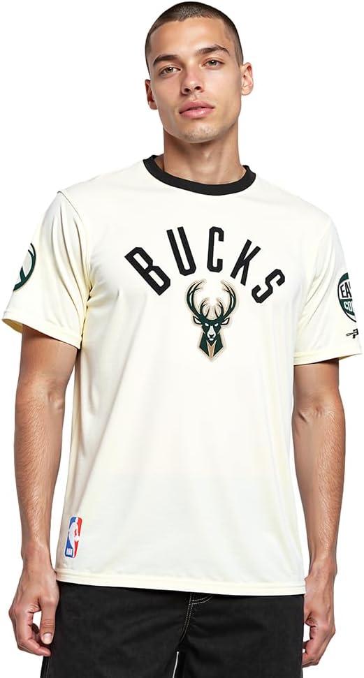 imagePro Standard NBA Mens Mens NBA Modern Originals Cotton Short Sleeve TeeEggshell Black