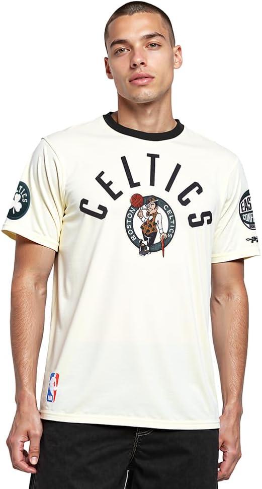 imagePro Standard NBA Mens Mens NBA Modern Originals Cotton Short Sleeve TeeEggshell Black