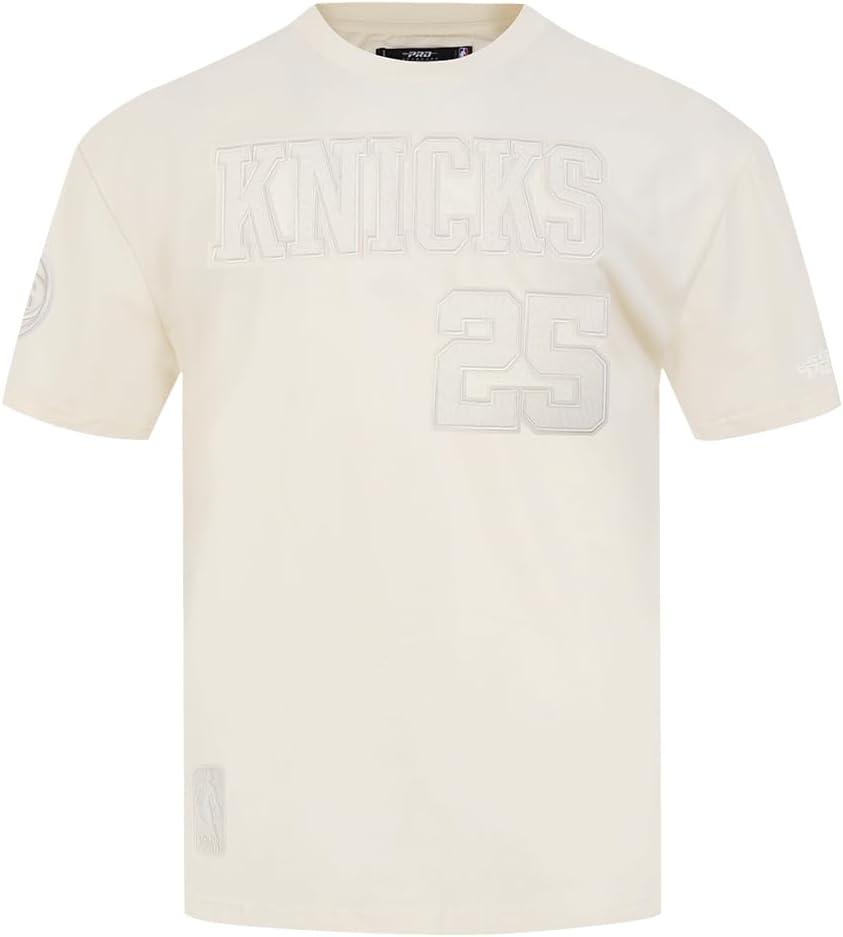 imagePro Standard NBA Mens Mens NBA New York Knicks Neutrals Player Cotton Short Sleeve TeeEggshell