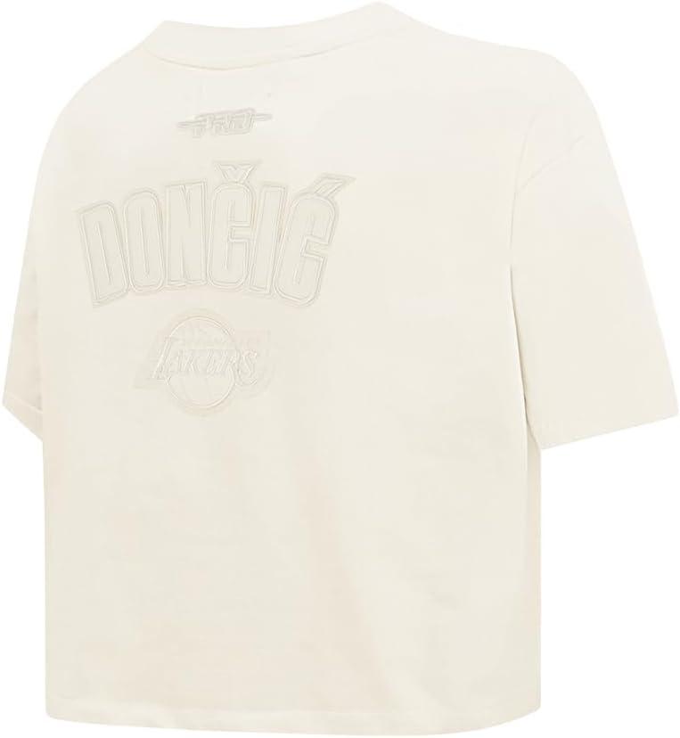 imagePro Standard NBA Womens Womens NBA Los Angeles Lakers Neutrals Player Short Sleeve Boxy TeeEggshell