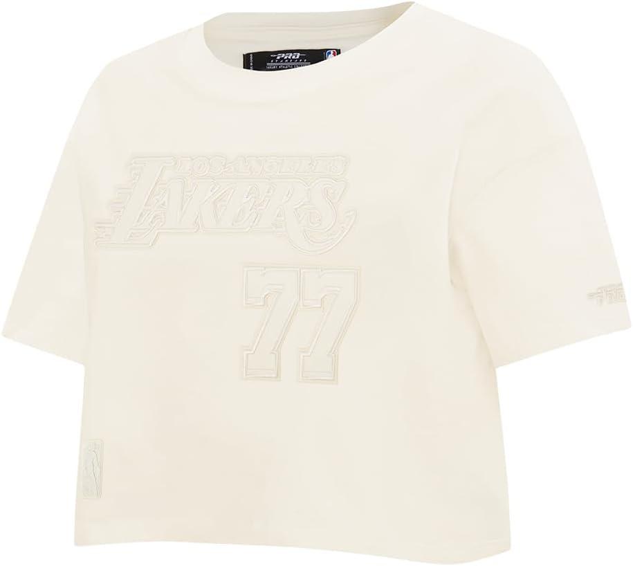 imagePro Standard NBA Womens Womens NBA Los Angeles Lakers Neutrals Player Short Sleeve Boxy TeeEggshell