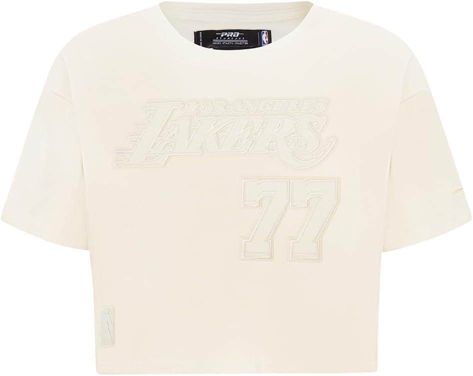 imagePro Standard NBA Womens Womens NBA Los Angeles Lakers Neutrals Player Short Sleeve Boxy TeeEggshell