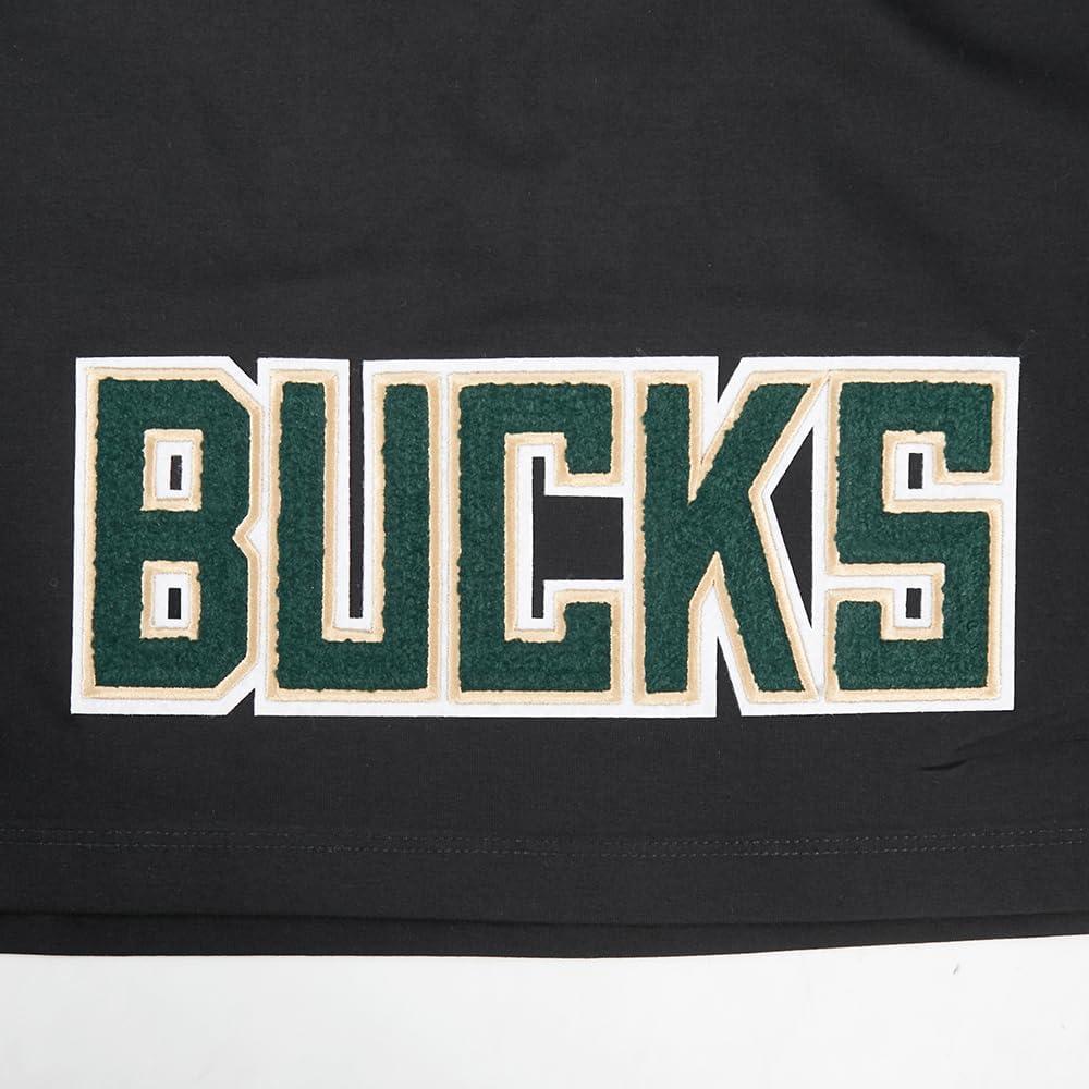 imagePro Standard NBA Womens Womens NBA Milwaukee Bucks Classic Player Cotton Short Sleeve Boxy TeeBlack