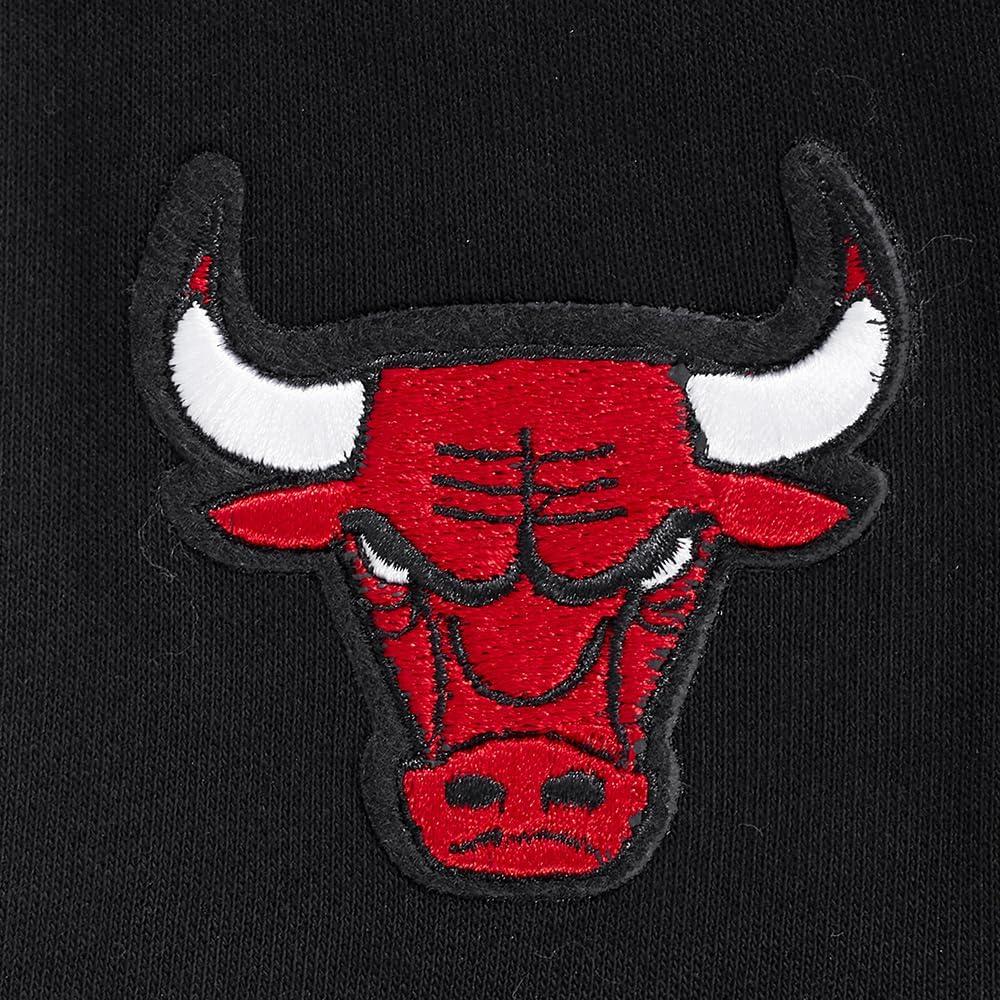 imagePro Standard NBA womens Womens Nba Mash Up Brushed Back French Terry Cropped Pullover HoodieBlackRedBlack