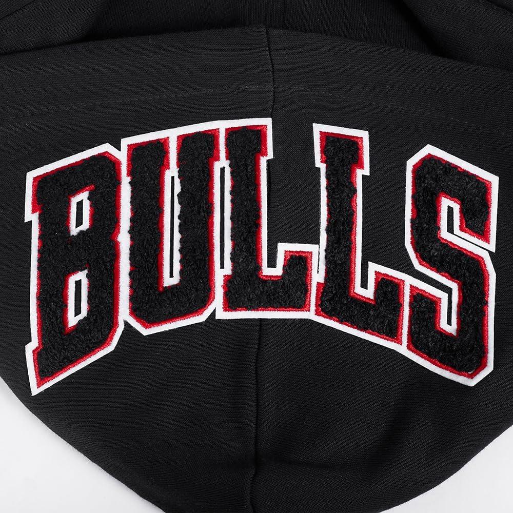 imagePro Standard NBA womens Womens Nba Mash Up Brushed Back French Terry Cropped Pullover HoodieBlackRedBlack