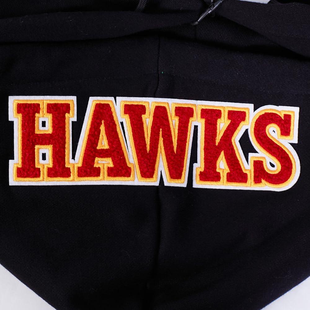 imagePro Standard NBA womens Womens Nba Mash Up Brushed Back French Terry Cropped Pullover HoodieBlackRedBlack