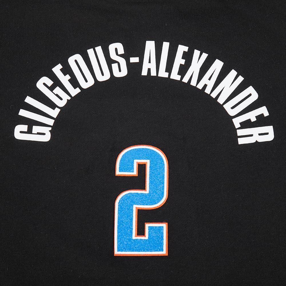 imagePro Standard NBA womens Womens Nba Oklahoma City Thunder Classic Player Brushed Back French Terry Cropped Pullover HoodieBlack