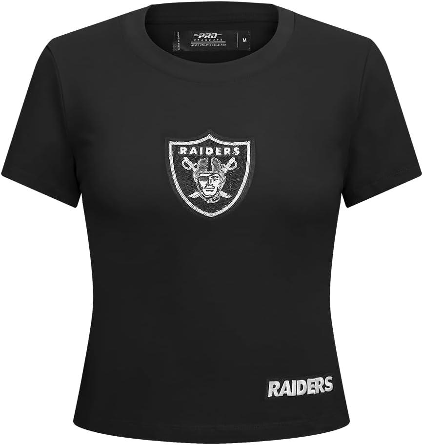 imagePro Standard Womens NFL Game Day Classics Short Sleeve Slim TeeBlack