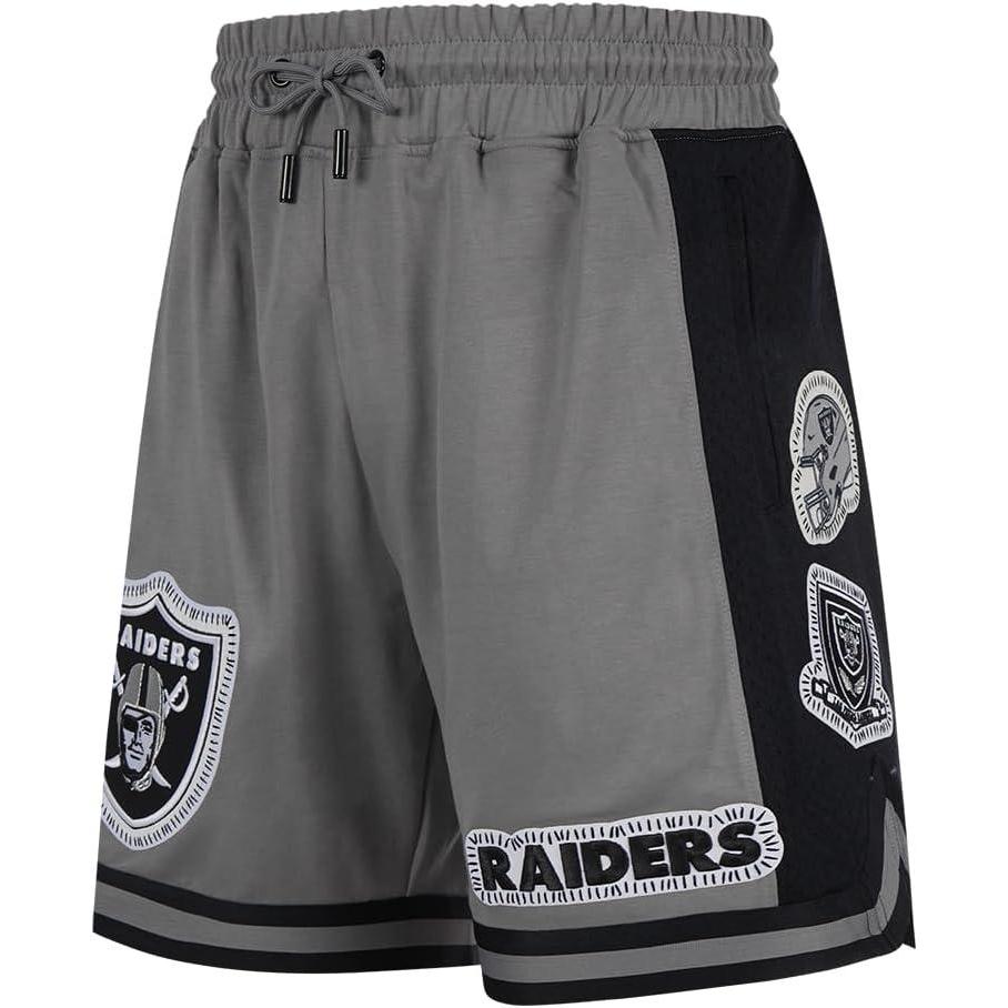 imagePro Standard Mens NFL DIY Pick Stitch Athletic ShortGrayBlack