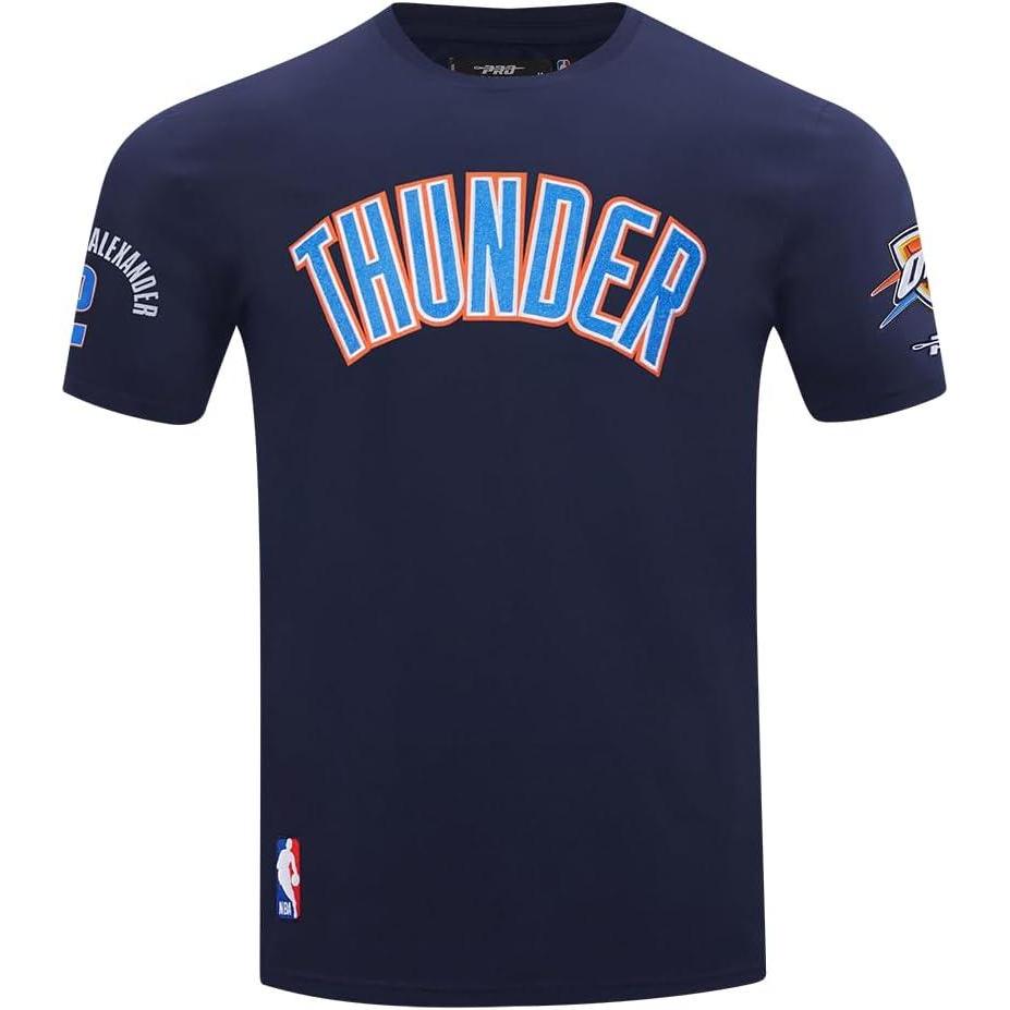 imagePro Standard NBA Mens Mens NBA Oklahoma City Thunder Classic Player Cotton Short Sleeve TeeMidnight Navy
